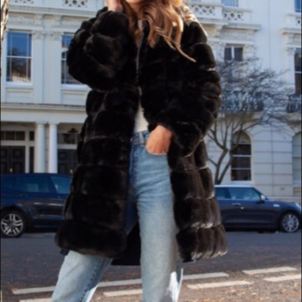 ✨LAST ONE✨PARIS Chic faux fur hooded coat/jacket - Picture 8 of 8